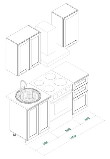Гарнитур кухонный МК РИВЬЕРА Комплект №1 1,0м ПВХ Белый в Липецке - изображение 5