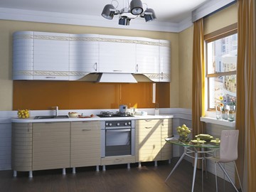 Модульный кухонный гарнитур Анастасия цвет капучино 2 (260 см) в Липецке - предосмотр