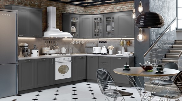 Кухонный угловой гарнитур Одри №2 (Серый) в Липецке - изображение