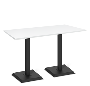 Кухонный стол SHT-TU5-BS2/Н110 (2 шт.)/ТT 120/80 (черный/белый шагрень) в Липецке
