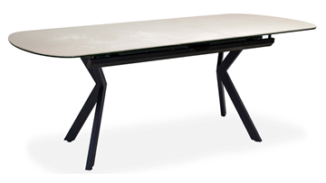 Кухонный стол раздвижной Шамони 3CX 180х95 (Oxide Avorio/Графит) в Липецке - предосмотр 1