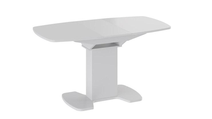 Стол раздвижной Портофино (СМ(ТД)-105.01.11(1)), цвет  Белый глянец/Стекло белое в Липецке - изображение 2