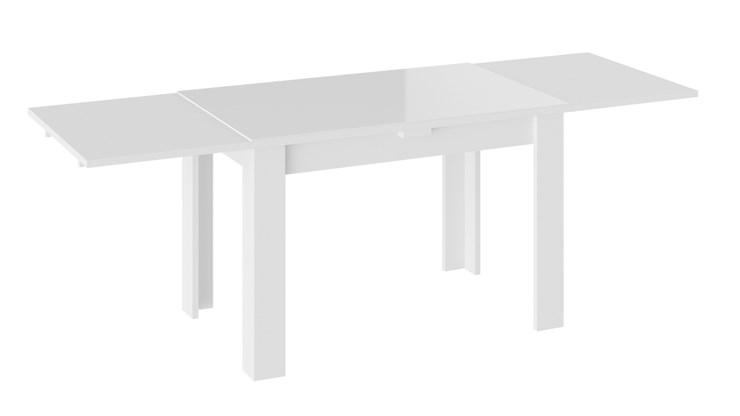 Обеденный раздвижной стол Норман тип 1, цвет Белый/Стекло белый глянец в Липецке - изображение 1