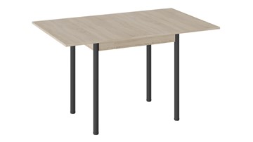 Раздвижной стол Родос тип 2 с опорой d40 (Черный муар/Дуб Сонома) в Липецке - предосмотр 1
