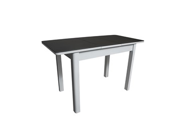 Кухонный раскладной стол Айсберг-2СТ белое/черное/прямые массив в Липецке - предосмотр 1