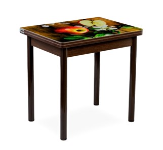 Кухонный пристенный стол СПА-01 СТФ, венге/фотопечать дерево/опоры прямые коричневые в Липецке