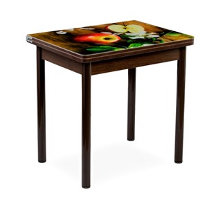 Кухонный пристенный стол СПА-02 СТФ, венге/фотопечать дерево/опоры коричневый в Липецке