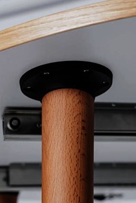 Обеденный круглый раздвижной стол Шпон Дуба д. 100 см МДФ в Липецке - предосмотр 9