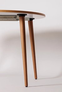 Обеденный круглый раздвижной стол Шпон Дуба 677 С д. 100 см МДФ в Липецке - предосмотр 21