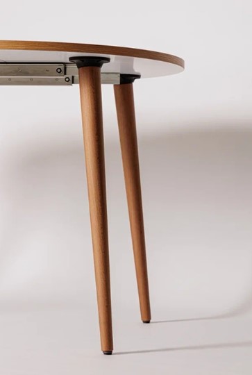 Обеденный круглый раздвижной стол Шпон Дуба 677 С д. 100 см МДФ в Липецке - изображение 21