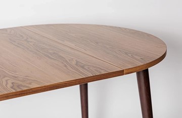 Кухонный стол круглый Шпон Ореха д. 90 см МДФ светлый орех в Липецке - предосмотр 17