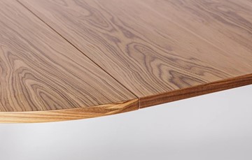 Кухонный раздвижной круглый стол Шпон Ореха д. 90 см МДФ ножки орех в Липецке - предосмотр 20