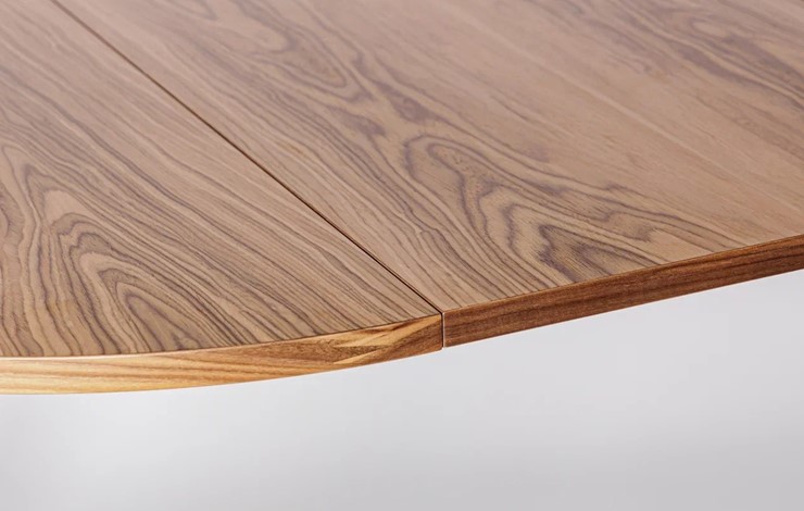 Кухонный стол круглый Шпон Ореха д. 90 см МДФ светлый орех в Липецке - изображение 20