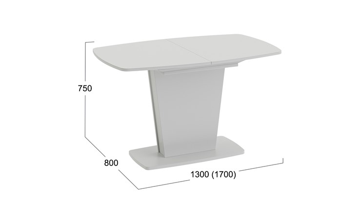 Раздвижной стол Честер тип 2, цвет Белый/Стекло белый глянец в Липецке - изображение 3
