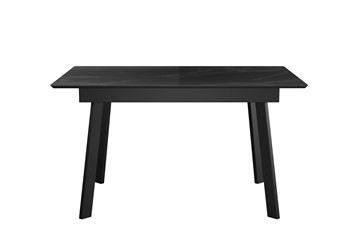 Кухонный раскладной стол DikLine SKH125 Керамика Черный мрамор/подстолье черное/опоры черные (2 уп.) в Липецке
