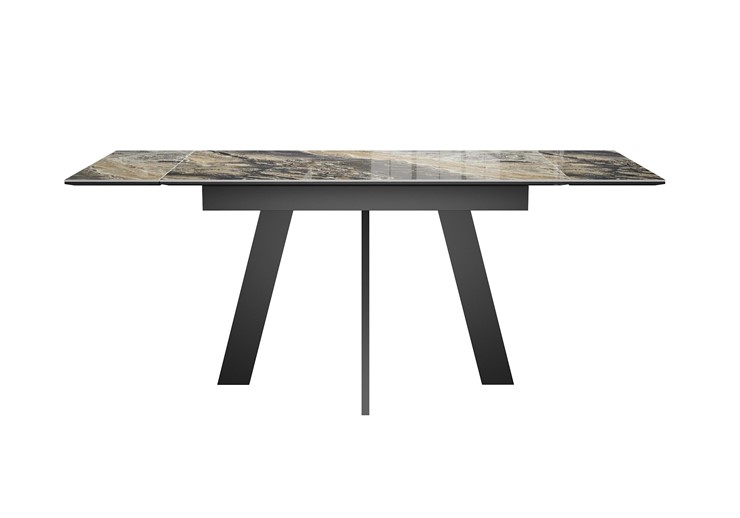 Кухонный стол раздвижной DikLine SKM120 Керамика Amadeus/подстолье черное/опоры черные в Липецке - изображение 6