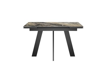 Кухонный стол раздвижной DikLine SKM120 Керамика Amadeus/подстолье черное/опоры черные в Липецке - предосмотр 7