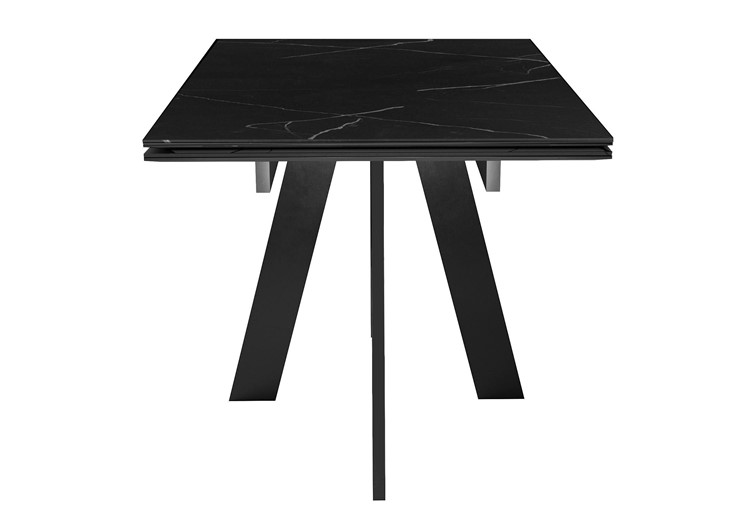 Раздвижной стол DikLine SKM140 Керамика Черный мрамор/подстолье черное/опоры черные (2 уп.) в Липецке - изображение 1