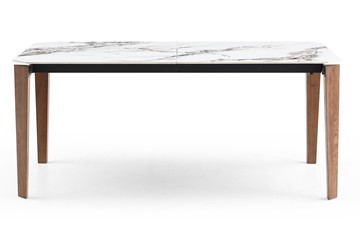 Кухонный стол раздвижной DT8843CW (180) белый мрамор  керамика в Липецке