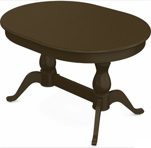 Кухонный раздвижной стол Фабрицио-2 исп. Овал 1200, Тон 5 Покраска + патина с прорисовкой (на столешнице) в Липецке
