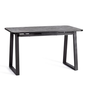 Кухонный стол раздвижной MALTIDO ЛДСП/HPL/металл, 130/160x75x75 Гранит тёмный/чёрный арт.20626 в Липецке