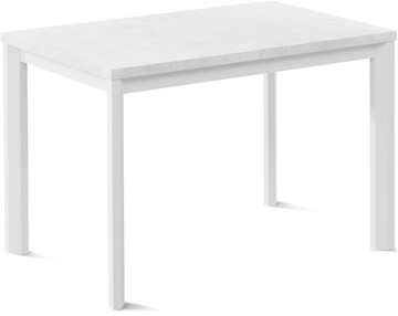 Кухонный стол раскладной Нагано-1L (ноги металлические белые, белый цемент) в Липецке - предосмотр