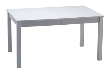 Обеденный раздвижной стол Нагано-2 стекло белое opti (хром-лак) в Липецке - предосмотр