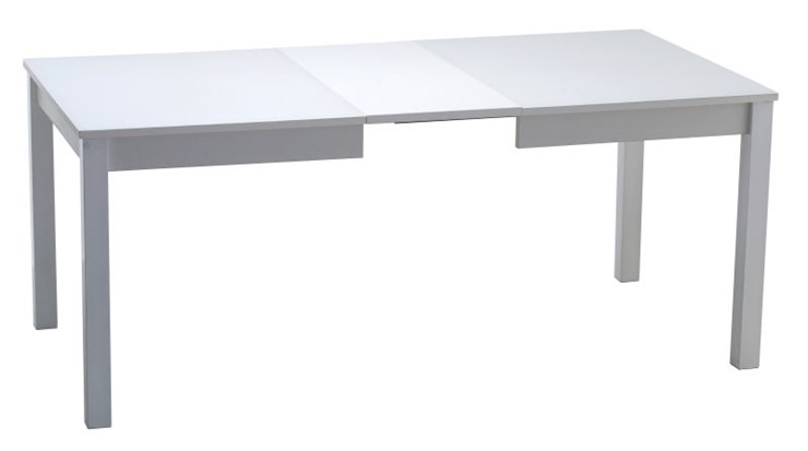 Обеденный раздвижной стол Нагано-2 стекло белое opti (хром-лак) в Липецке - изображение 1