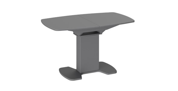 Обеденный раздвижной стол Портофино (СМ(ТД)-105.02.11(1)), цвет Серое/Стекло серое матовое LUX в Липецке - изображение