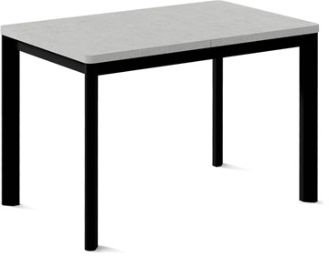 Кухонный стол раскладной Токио-1L (ноги металлические черные, светлый цемент) в Липецке