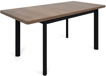Кухонный стол раздвижной Токио-2L (ноги металлические черные, дуб табако) в Липецке - предосмотр 3