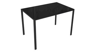 Обеденный стол Торрес тип 1 (Черный муар/Черный глянец) в Липецке