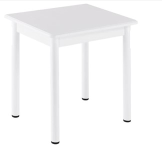 Кухонный пристенный стол НСПА-02 МДФ, белый МДФ/белое дерево/36 прямые трубки белый в Липецке