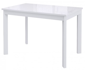 Раздвижной стол Dikline Ls110, стекло белое/ножки белые в Липецке
