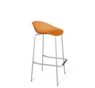 Барный стул SHT-ST19/S29 (оранжевый/хром лак) в Липецке
