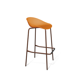 Барный стул SHT-ST19/S29 (оранжевый/медный металлик) в Липецке
