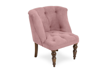 Мягкое кресло Бриджит розовый ножки коричневые в Липецке