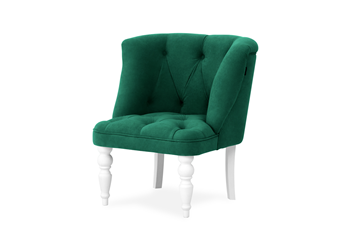 Кресло Бриджит зеленый ножки белые в Липецке