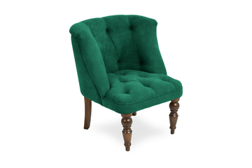 Кресло на ножках Бриджит зеленый ножки коричневые в Липецке