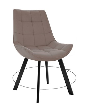 Мягкий стул 263 Поворотный, Микровелюр B5 Latte / опоры черные в Липецке - изображение
