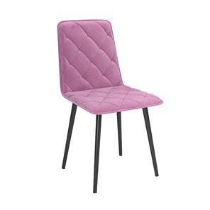 Кухонный стул Антика, велюр тенерифе розовый/Цвет металл черный в Липецке
