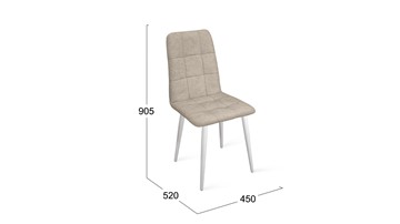 Обеденный стул Аспен К1С (Белый матовый/Микровелюр Duna Brilliant) в Липецке - предосмотр 5