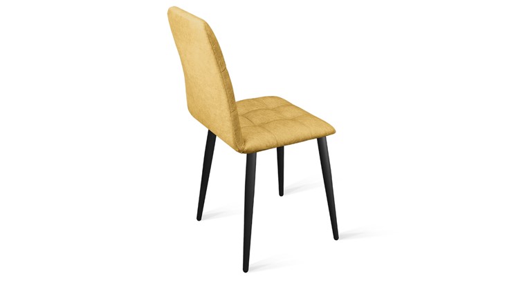 Обеденный стул Аспен К1С (Черный муар/Микровелюр Duna Curcuma) в Липецке - изображение 2