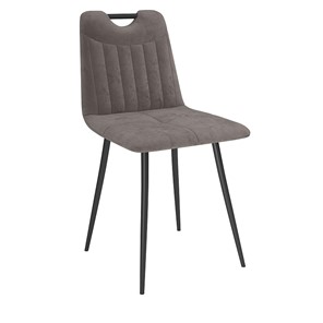 Кухонный стул Брандо, велюр тенерифе стоун/Цвет металл черный в Липецке