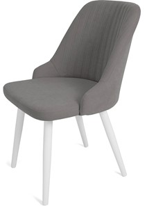 Кухонный стул Даниэлла, ноги белые круглые XXL (R38)/велюр T180 Светло-серый в Липецке
