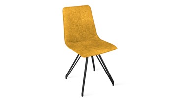Обеденный стул Хьюго К4 (Черный муар/Микровелюр Wellmart Yellow) в Липецке