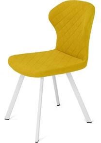 Обеденный стул Марио (Желтый Т182/ноги белые) в Липецке