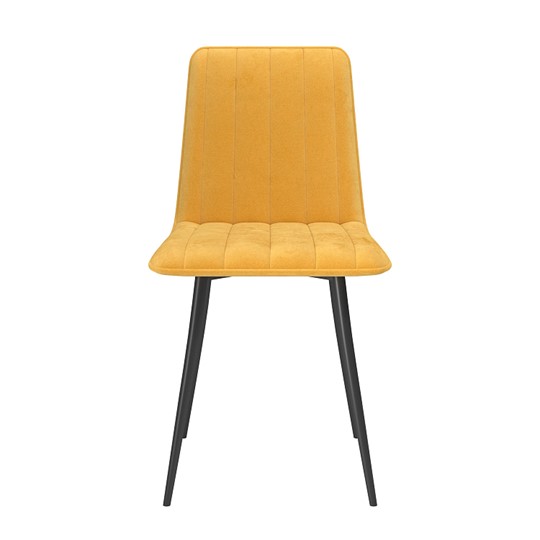 Обеденный стул Тахо, велюр тенерифе куркума/Цвет металл черный в Липецке - изображение 1