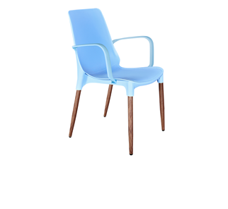 Обеденный стул SHT-ST76/S424-С (голубой/темный орех) в Липецке