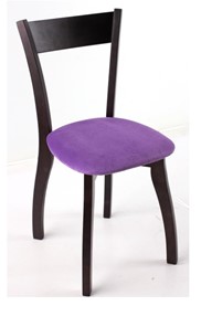 Кухонный стул Лугано каркас массив венге, велюр -  инфинити фиолетовый в Липецке